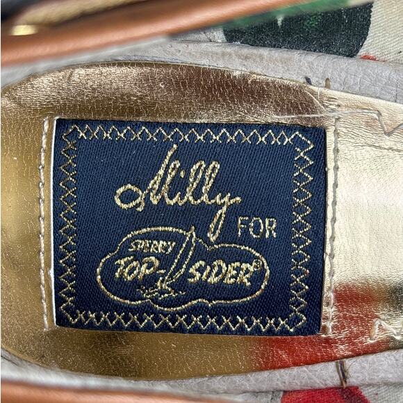 Milly for Sperry Top-Sider Women’s 9.5 Blue Leather Espadrille Wedge Sandals - Picture 8 of 9